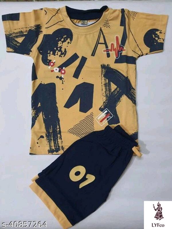 Catalog Name:*Pretty Stylus Boys Top & Bottom Sets*Sleeve Length: Short SleevesTop Pattern: Colorblocked,AppliqueBottom Pattern: AppliqueMultipack: SingleAdd-Ons: Bow Tie - 5-6 Years 