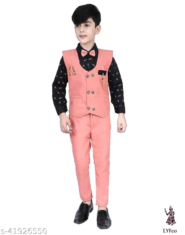 Catalog Name:*Cute Fancy Boys Top & Bottom Sets*Top Fabric: Cotton BlendBottom Fabric: Cotton BlendSleeve Length: Long SleevesTop Pattern: Self DesignBottom Pattern: Self DesignMultipack: Single - 1-2 Years