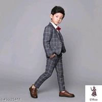 Catalog Name:*Pretty Stylus Boys Top & Bottom Sets*Top Fabric: Cotton,Polycotton,PolyesterBottom Fabric: Cotton,Polycotton,PolyesterSleeve Length: Short Sleeves,Long SleevesTop Pattern: Solid,Printed,CheckedBottom Pattern: Solid,Printed,CheckedMultipack: SingleAdd-Ons: Bow Tie,No Add Ons - 5-6 Years