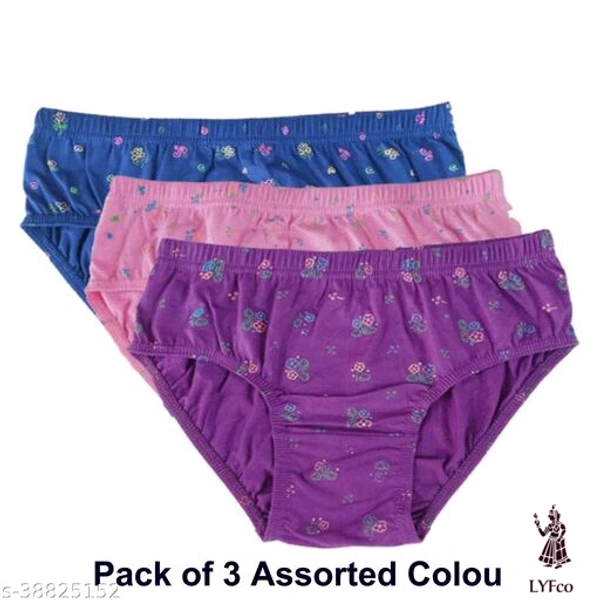 Catalog Name:*Stylus Women Briefs*Fabric: CottonPattern: PrintedMultipack: 3 - S
