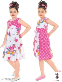 Catalog Name:*Cutiepie Trendy Girls Frocks & Dresses*Fabric: Cotton BlendSleeve Length: SleevelessPattern: Self-DesignMultipack: Pack Of 2 - 3-4 Years
