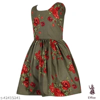 Catalog Name:*Modern Classy Girls Frocks & Dresses*Fabric: CrepeSleeve Length: SleevelessPattern: PrintedMultipack: Single - 5-6 Years