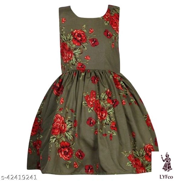 Catalog Name:*Modern Classy Girls Frocks & Dresses*Fabric: CrepeSleeve Length: SleevelessPattern: PrintedMultipack: Single - 5-6 Years
