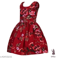 Catalog Name:*Modern Classy Girls Frocks & Dresses*Fabric: CrepeSleeve Length: SleevelessPattern: PrintedMultipack: Single - 5-6 Years
