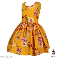 Catalog Name:*Modern Classy Girls Frocks & Dresses*Fabric: CrepeSleeve Length: SleevelessPattern: PrintedMultipack: Single - 6-7 Years
