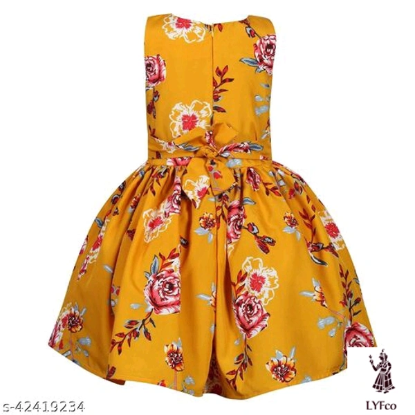 Catalog Name:*Modern Classy Girls Frocks & Dresses*Fabric: CrepeSleeve Length: SleevelessPattern: PrintedMultipack: Single - 6-7 Years