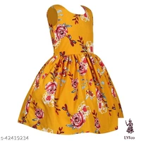 Catalog Name:*Modern Classy Girls Frocks & Dresses*Fabric: CrepeSleeve Length: SleevelessPattern: PrintedMultipack: Single - 10-11 Years
