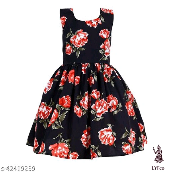 Catalog Name:*Modern Classy Girls Frocks & Dresses*Fabric: CrepeSleeve Length: SleevelessPattern: PrintedMultipack: Single - 5-6 Years