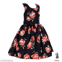 Catalog Name:*Modern Classy Girls Frocks & Dresses*Fabric: CrepeSleeve Length: SleevelessPattern: PrintedMultipack: Single - 9-10 Years