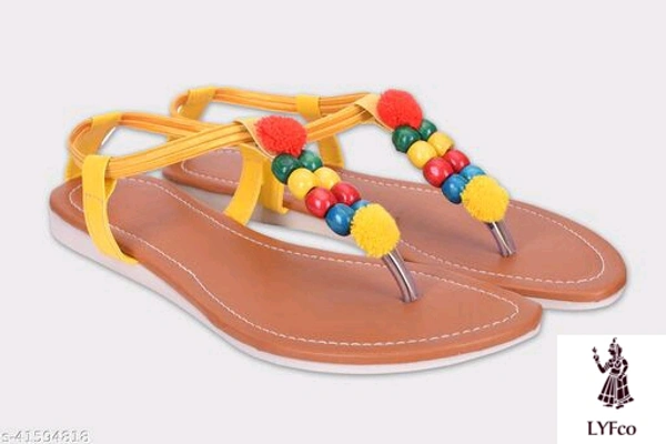 Catalog Name:*Gorgeous Women Flats*Material: SyntheticSole Material: TprPattern: EmbellishedFastening & Back Detail: BackstrapMultipack: 1 - IND-9