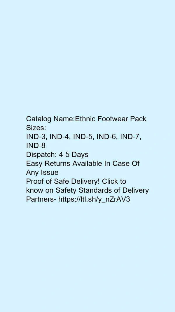 Catalog Name:*Ethnic Footwear Pack* -  3