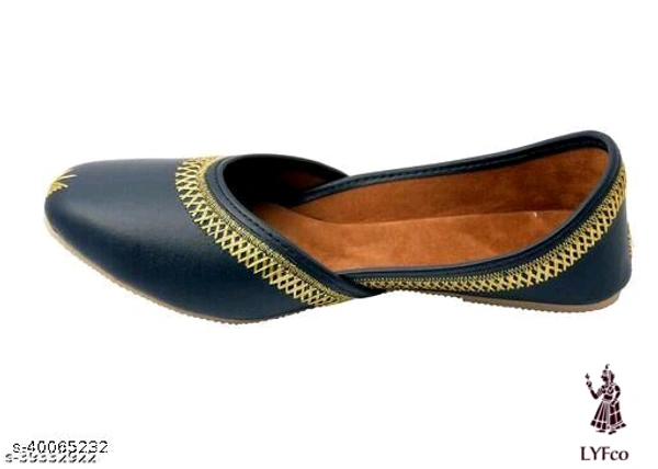 Catalog Name:*Elite Women Juttis & Mojaris*Material: Syntethic LeatherSole Material: PvcPattern: SolidFastening & Back Detail: Slip-OnMultipack: 1 - 5