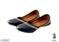 Catalog Name:*Elite Women Juttis & Mojaris*Material: Syntethic LeatherSole Material: PvcPattern: SolidFastening & Back Detail: Slip-OnMultipack: 1 - 5