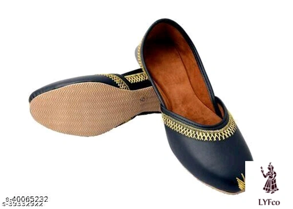 Catalog Name:*Elite Women Juttis & Mojaris*Material: Syntethic LeatherSole Material: PvcPattern: SolidFastening & Back Detail: Slip-OnMultipack: 1 - 5