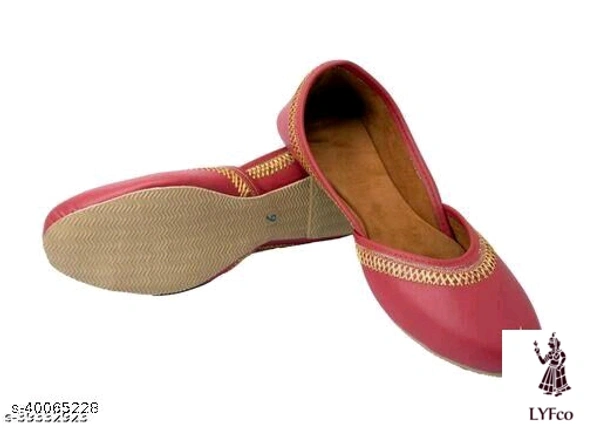 Catalog Name:*Elite Women Juttis & Mojaris*Material: Syntethic LeatherSole Material: PvcPattern: SolidFastening & Back Detail: Slip-OnMultipack: 1 - 5