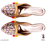 Catalog Name:*Alluring Women Juttis & Mojaris*Material: SuedesyntheticSole Material: TprPattern: TexturedFastening & Back Detail: Open Back - 4