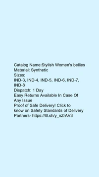 Catalog Name:*Stylish Women's bellies*Material: Synthetic - 3