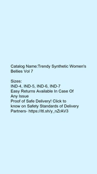 Catalog Name:*Trendy Synthetic Women's Bellies Vol 7* - 7