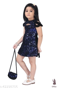 Catalog Name:*Tinkle Fancy Girls Frocks & Dresses*Fabric: Viscose RayonSleeve Length: Short SleevesPattern: EmbellishedMultipack: Single - 2-3