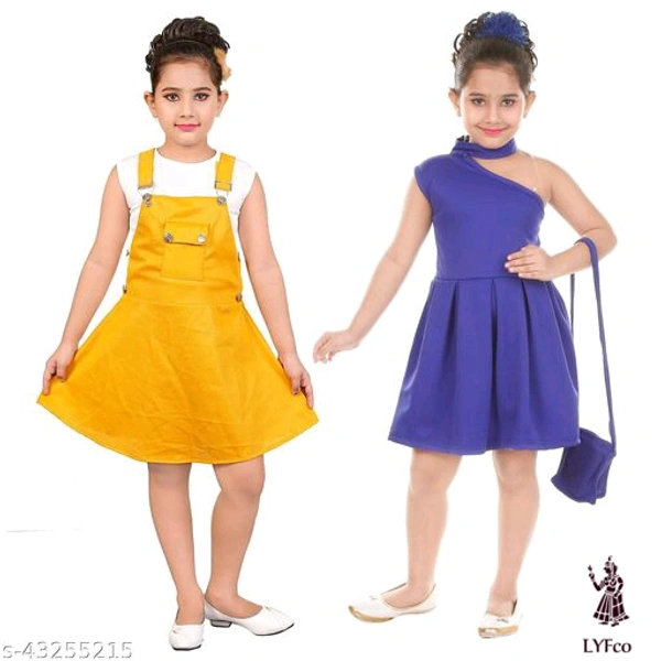 Catalog Name:*Tinkle Fancy Girls Frocks & Dresses*Fabric: CrepeSleeve Length: SleevelessPattern: SolidMultipack: Pack Of 2 - 2-3