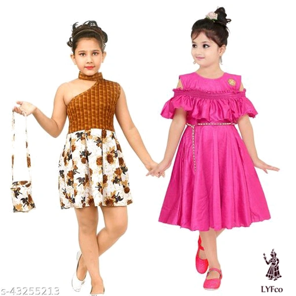Catalog Name:*Tinkle Fancy Girls Frocks & Dresses*Fabric: CrepeSleeve Length: SleevelessPattern: SolidMultipack: Pack Of 2 - 1-2 years