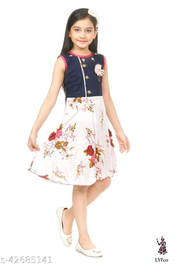 Catalog Name:*Agile Stylus Girls Frocks & Dresses*Fabric: CottonSleeve Length: Sleeveless,Three-Quarter SleevesPattern: Printed,Solid,StripedMultipack: Single - 5-6