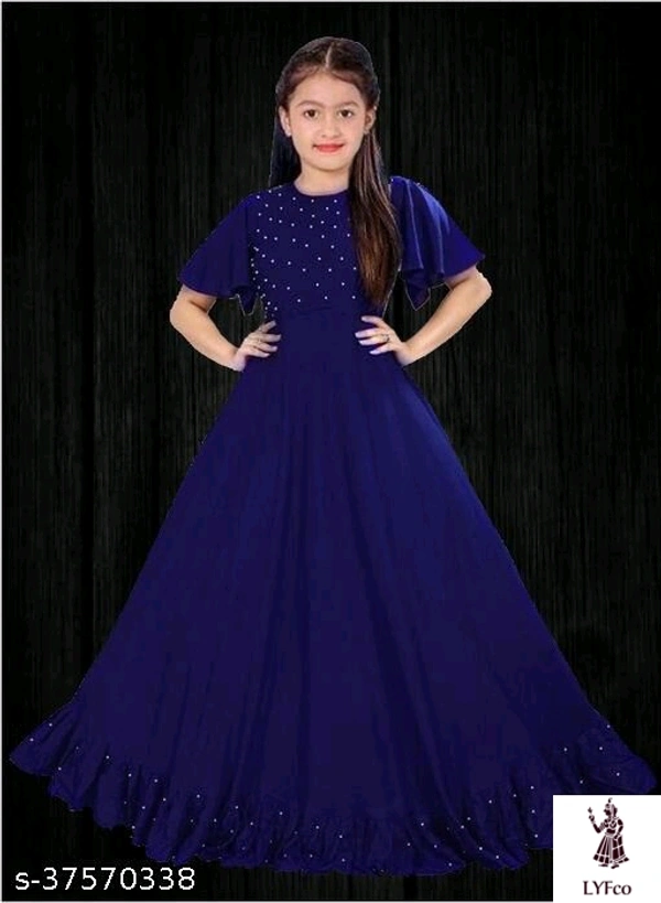 Catalog Name:*Elegant Girls Ethnic Gowns*Fabric: RayonSleeve Length: Short SleevesPattern: SolidMultipack: 1 - 7-8