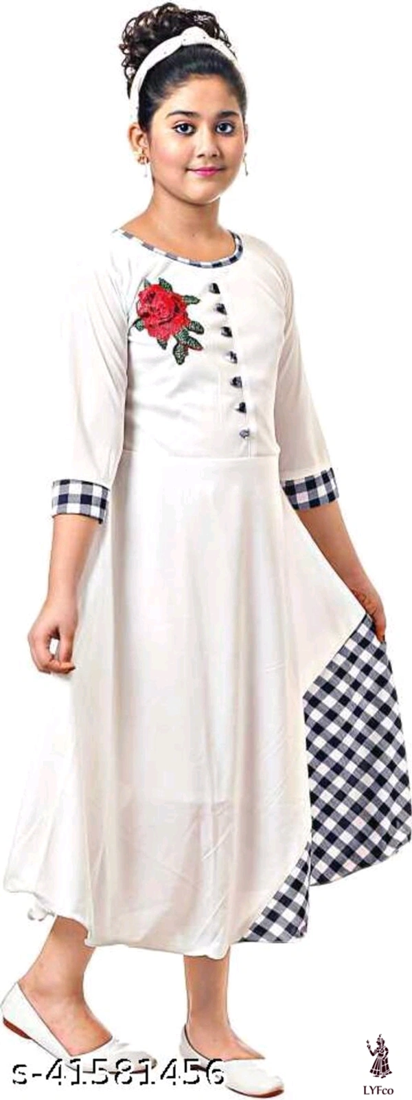 Catalog Name:*Pretty Classy Girls Frocks & Dresses*Fabric: Cotton BlendSleeve Length: Sleeveless,Long Sleeves,Three-Quarter SleevesPattern: Printed,Checked,Self-DesignMultipack: Single - 9-10 Years