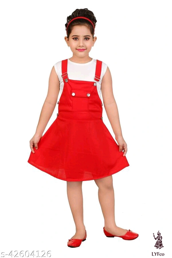 Catalog Name:*Tinkle Comfy Girls Frocks & Dresses*Fabric: Cotton BlendSleeve Length: Shoulder Straps,SleevelessPattern: Solid,PrintedMultipack: Single - 1-2 Years