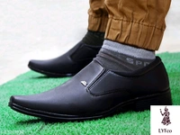 Catalog Name:*Latest Trendy Men Formal Shoes*Material: Syntethic LeatherSole Material: PVCFastening & Back Detail: Slip-OnPattern: SolidMultipack: 1 - 6