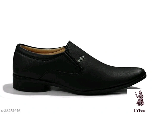 Catalog Name:*Latest Trendy Men Formal Shoes*Material: Syntethic LeatherSole Material: PVCFastening & Back Detail: Slip-OnPattern: SolidMultipack: 1 - 9