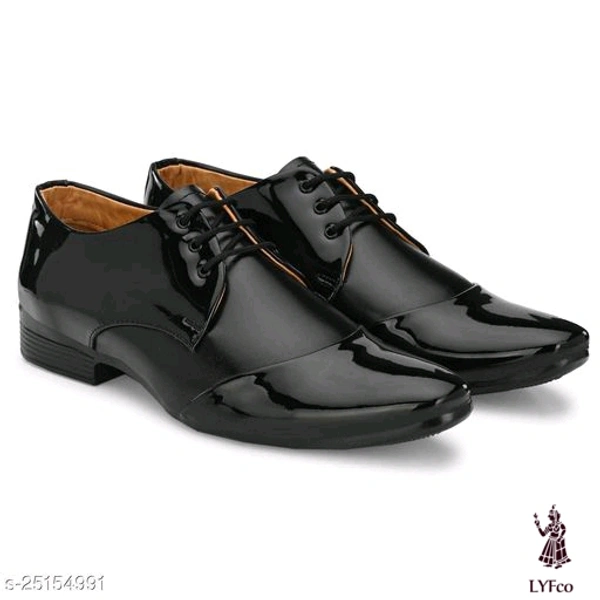 Catalog Name:*Latest Attractive Men Formal Shoes*Material: Syntethic Leather / Patent LeatherSole Material: RubberFastening & Back Detail: Lace-Up - 9