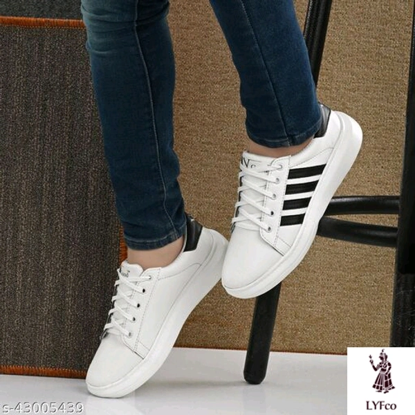 Catalog Name:*Aadab Graceful Men Sports Shoes*Material: Syntethic Leather / MeshSole Material: RubberFastening & Back Detail: Lace-UpPattern: SolidMultipack: 1 - 7
