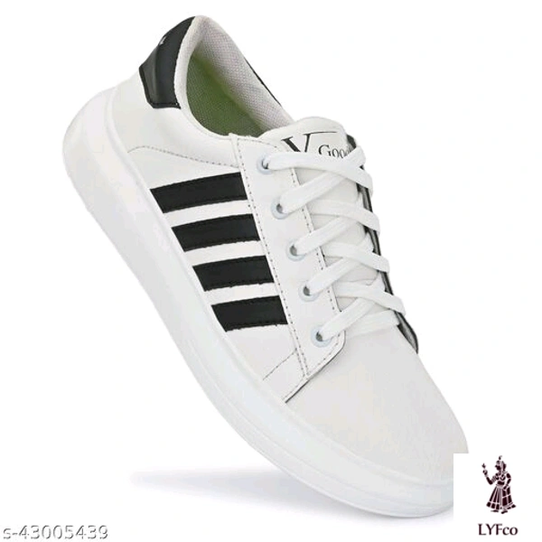Catalog Name:*Aadab Graceful Men Sports Shoes*Material: Syntethic Leather / MeshSole Material: RubberFastening & Back Detail: Lace-UpPattern: SolidMultipack: 1 - 7