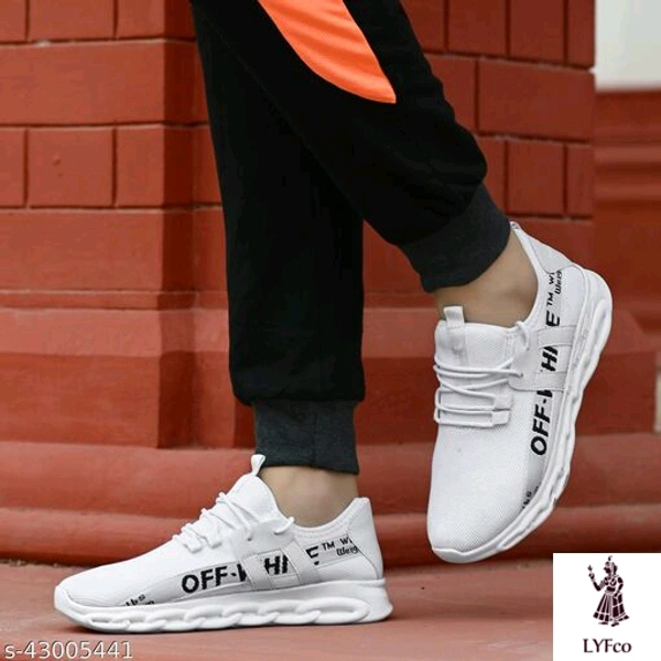 Catalog Name:*Aadab Graceful Men Sports Shoes*Material: Syntethic Leather / MeshSole Material: RubberFastening & Back Detail: Lace-UpPattern: SolidMultipack: 1 - 9