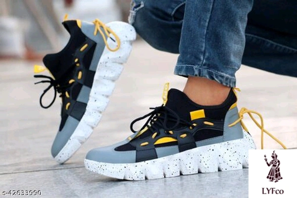 Catalog Name:*Latest Graceful Men Sports Shoes*Material: MeshSole Material: RubberFastening & Back Detail: Lace-UpPattern: SolidMultipack: 1 - 6