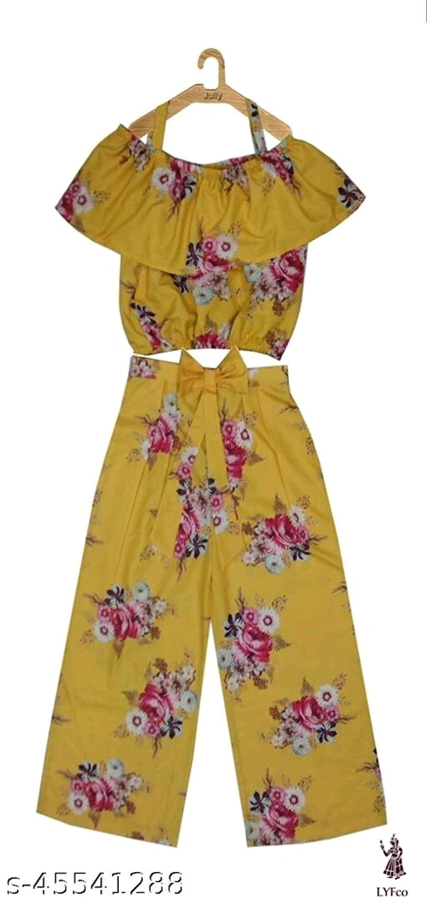 Catalog Name:*Pretty Stylish Girls Top & Bottom Sets*Top Fabric: RayonBottom Fabric: RayonMultipack: Single - 7-8