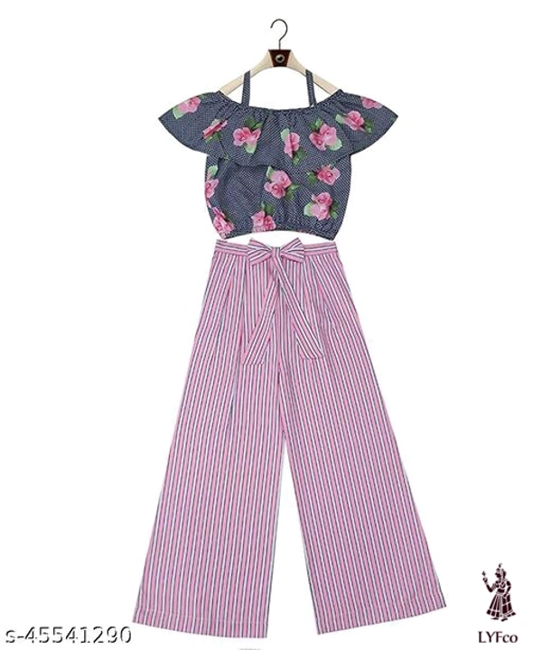 Catalog Name:*Pretty Stylish Girls Top & Bottom Sets*Top Fabric: RayonBottom Fabric: RayonMultipack: Single - 11-12