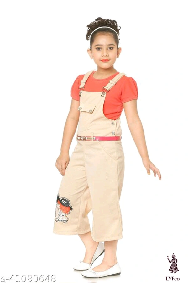 Catalog Name:*Modern Stylus Girls Dungarees*Fabric: Cotton BlendMultipack: Single - 2-3 Years