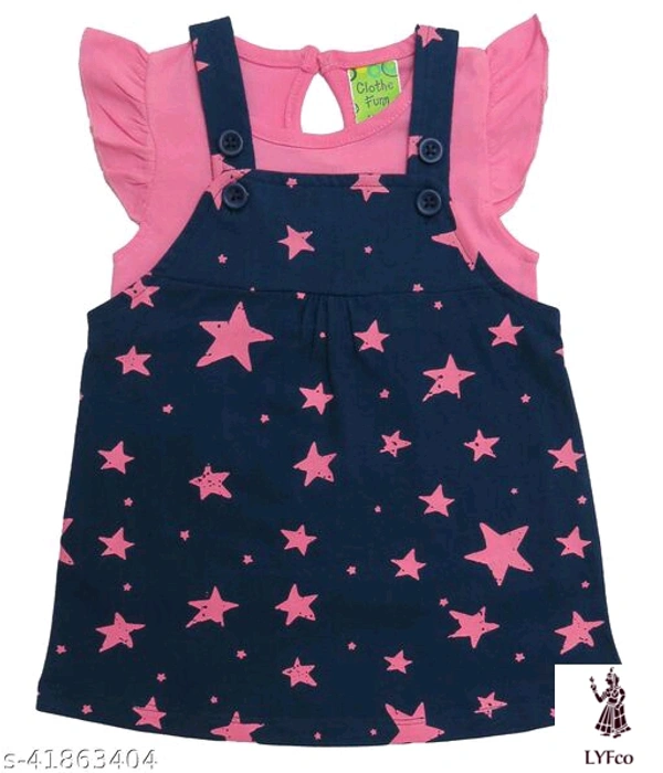 Catalog Name:*Agile Stylus Girls Dungarees*Fabric: CottonPattern: PrintedMultipack: Single - 2-3 Years