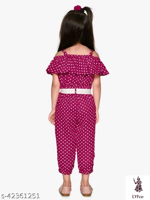 Catalog Name:*Stylish Kids Jumpsuits*Fabric: RayonSleeve Length: Short SleevesPattern: PrintedGender: GirlsMultipack: 1 - 3-4