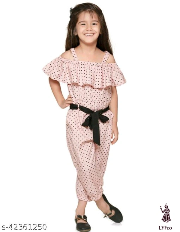 Catalog Name:*Stylish Kids Jumpsuits*Fabric: RayonSleeve Length: Short SleevesPattern: PrintedGender: GirlsMultipack: 1 - 6-7