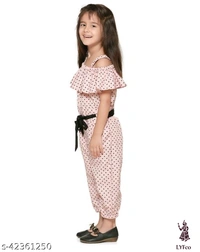 Catalog Name:*Stylish Kids Jumpsuits*Fabric: RayonSleeve Length: Short SleevesPattern: PrintedGender: GirlsMultipack: 1 - 9-10 Years