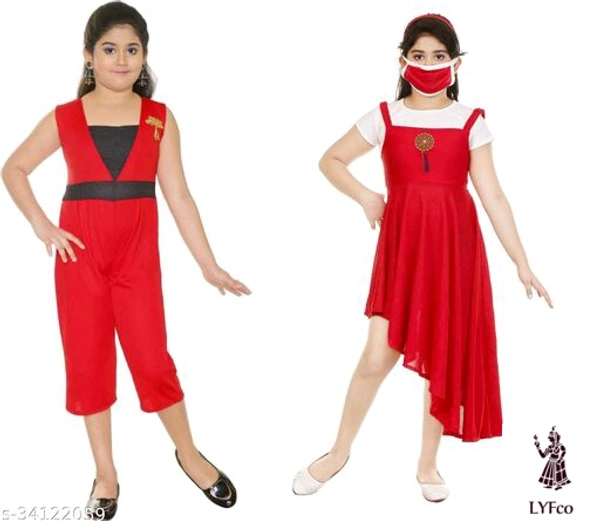 Catalog Name:*Princess Classy Girls Top & Bottom Sets*Top Fabric: CrepeBottom Fabric: CrepeSleeve Length: Short Sleeves,SleevelessTop Pattern: SolidBottom Pattern: SolidMultipack: Pack Of 2 - 7-8 Years