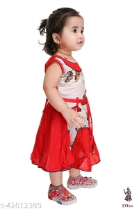 Catalog Name:*Modern Classy Girls Frocks & Dresses*Fabric: CrepeSleeve Length: SleevelessPattern: PrintedMultipack: Single - 1-2 Years