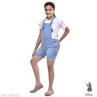Catalog Name:*Agile Funky Girls Dungarees*Fabric: DenimPattern: Product DependentMultipack: Single - 5-6 Years