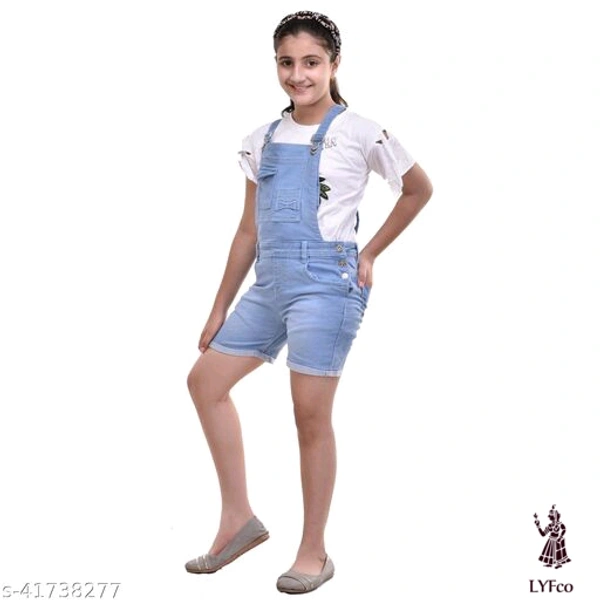 Catalog Name:*Agile Funky Girls Dungarees*Fabric: DenimPattern: Product DependentMultipack: Single - 7-8