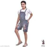 Catalog Name:*Agile Funky Girls Dungarees*Fabric: DenimPattern: Product DependentMultipack: Single - 9-10