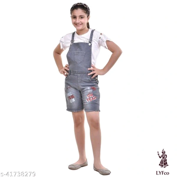 Catalog Name:*Agile Funky Girls Dungarees*Fabric: DenimPattern: Product DependentMultipack: Single - 9-10