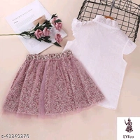 Catalog Name:*Flawsome Elegant Girls Top & Bottom Sets*Top Fabric: CottonBottom Fabric: CottonSleeve Length: Short SleevesTop Pattern: PrintedBottom Pattern: Self DesignMultipack: SingleAdd-Ons: Top/Tshirt - 6-7 Years